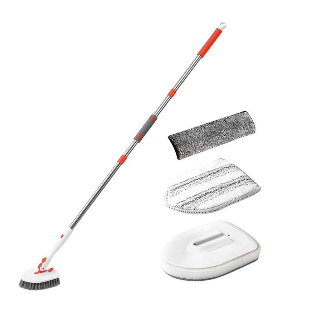 4 in 1 Household bathroom long handle brush multi-purpose Tile Scrubber for floor wall ceramic tile Stiff Bristle cleaning tools