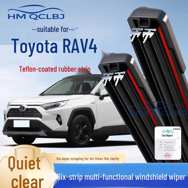 Rahmenlose Universal-Scheibenwischer für Toyota RAV4 - U-förmig, Multifunktional, Doppellippen, 6-lagige Wischerblätter