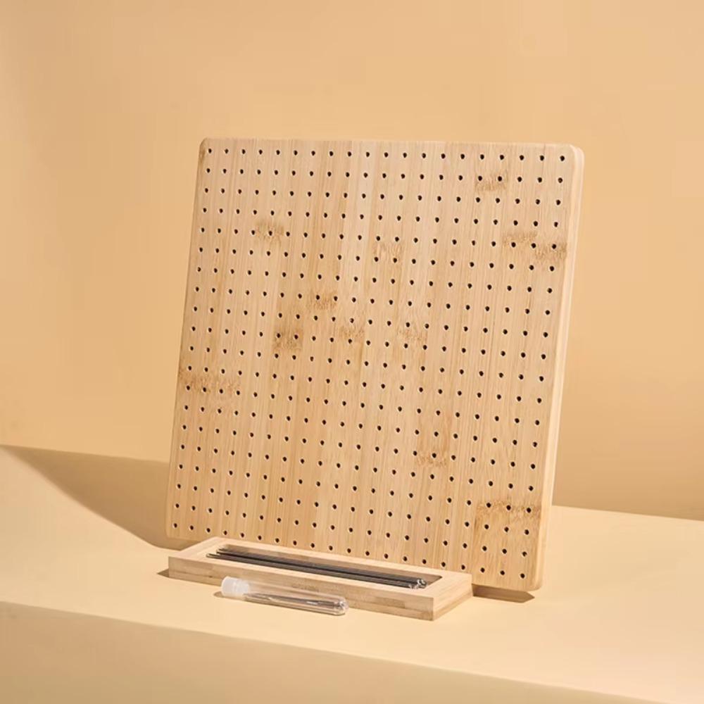 Wiederverwendbares Häkelstrickbrett Holzstrickblockmatte Kunstwerk Handarbeit