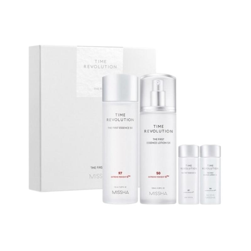 MISSHA Time Revolution The First Essence 5X 2 Step Set 150ml 130ml | Fermented Skincare Toner Lotion Set skincare set