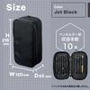 LIHIT LAB XCOA Spread Double Pen Case, Jet Black, A3801-24