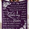 Sister Gift Fleece Blanket - Warm Sentimental Throw for Sisters