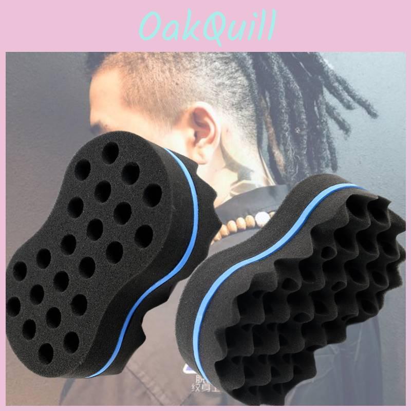 High-quality Dual-sided Sponge Brush For Vibrant Blue Wavy Curl Creations