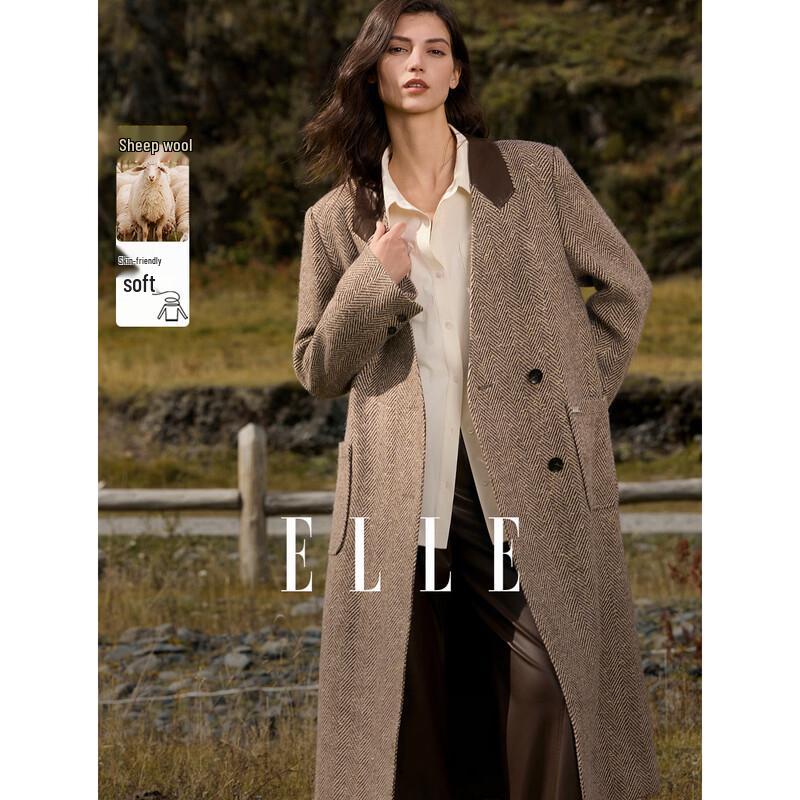 

ELLE French Merino Wool Blend Blazer Coat S