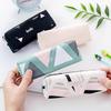 Cute Geometric Canvas Case Pencil Big Capacity Pencilcase Pen Bag Stationery Pouch School Supplies