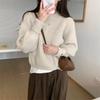 Women's Japanese Retro Loose Knit Pullover - Soft, Long Sleeve Base Layer for Spring/Autumn