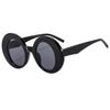 New thick-edged large round sunglasses exaggerated retro shape personalized niche street shooting catwalk outdoor sunglasses