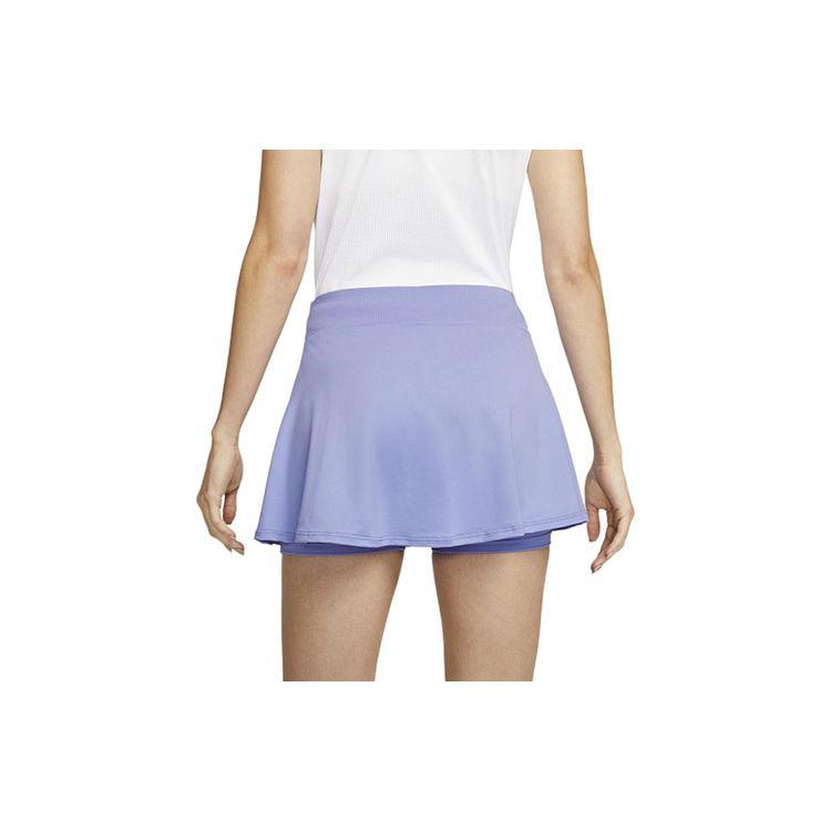 Nike Shorts-jupe plissée à taille élastique avec logo imprimé couleur unie pour femme, bas violet DH9553-569