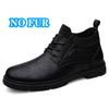Fashion Genuine Leather Boots New Fashion Men's Motorcycle Boats Comfortable Sports Ankle Boots Male Winter Plush Snow Footwear Sneakers