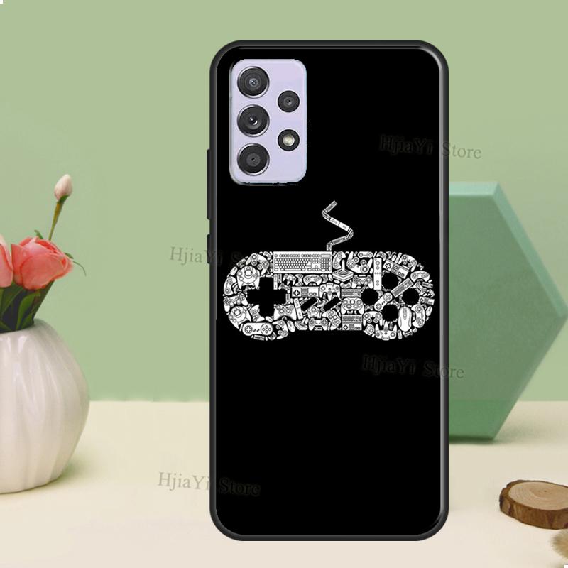 Cool Gaming Controller Case For Samsung A54 A34 A24 A14 A51 A71 A12 A22 A32 A52 A72 A73 A33 A53 A13 Back Cover