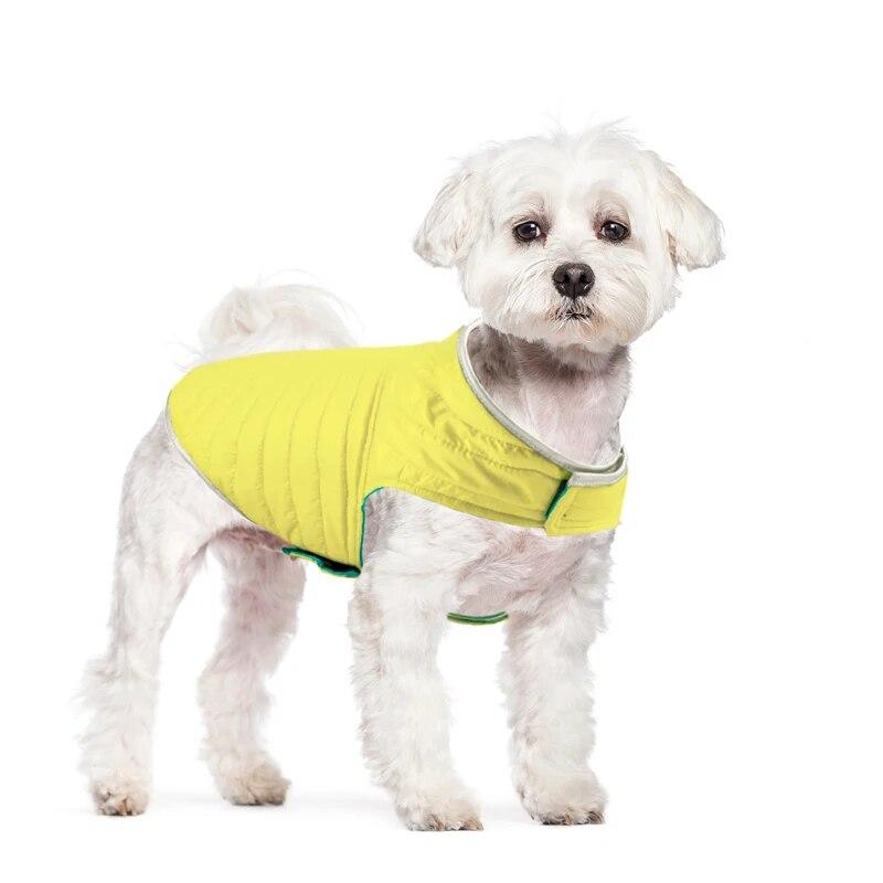 Winter New Pet Dog Clothes Contrast Color On Both Sides Wear Reflective Waterproof Puppy Jacket  Dogs Vest Dogs Products