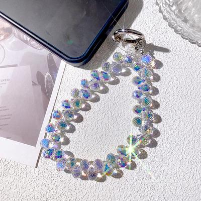 Glitter Mobile Phone Lanyard High-End Luxury Phone Short Hanging Rope Creative Exquisite Hand Beaded Wrist Chain