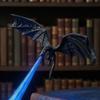 Fantasy Ornament for Bookshelves Dragon Bookshelf Nook Light, 3D Printed Fire-Breathing Shelf Decor with Flame Decorative Bookends Study Base,