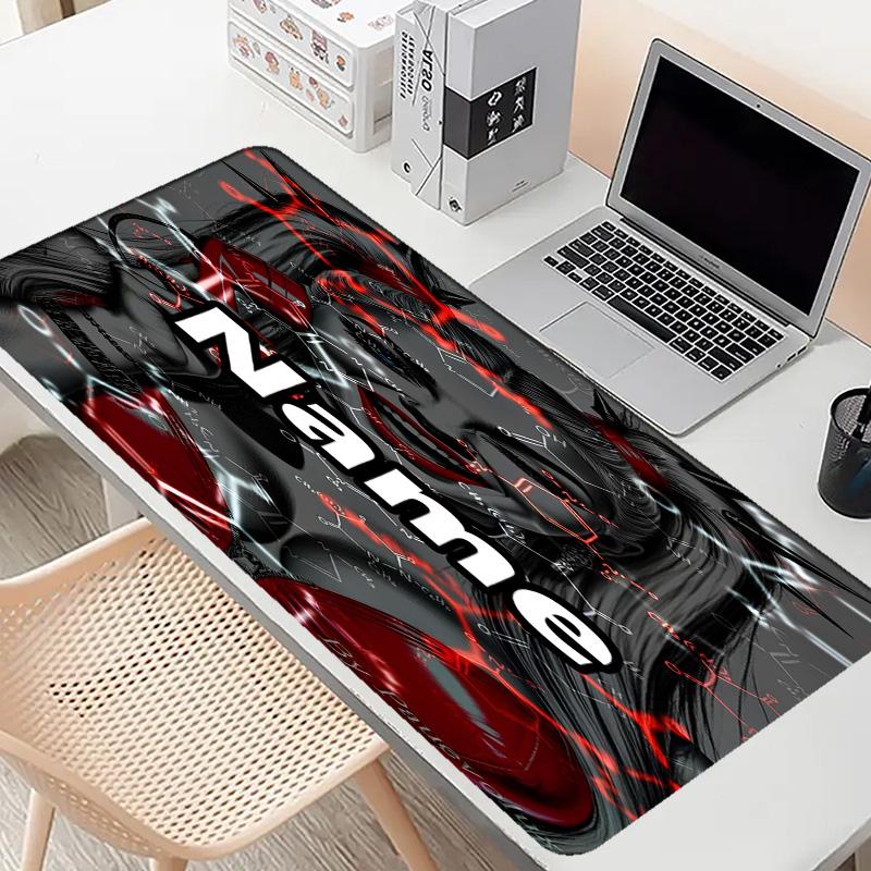 Custom Name Personalized Superhero Pattern Mousepad, Laptop PC Desk Mat, Decorative Desk Mat for Home Keyboard Pad Gift