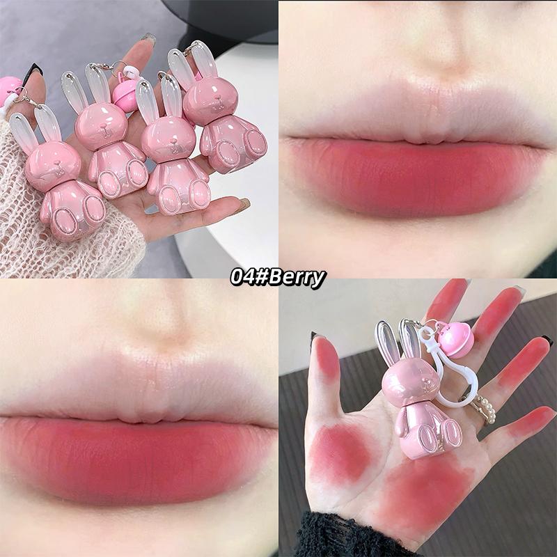 

Gege Bear Pink Rabbit Velvet Matte Lip Cream Black Rabbit Water легкая помада для губ матовая зеркальная помада-подвеска блеск для губ 04# розовый