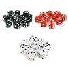 10 Stück D6 Quadratische Würfel Standard 16mm Sechsseitige Pips Würfel für Tischspiele - Undurchsichtig, Transparent