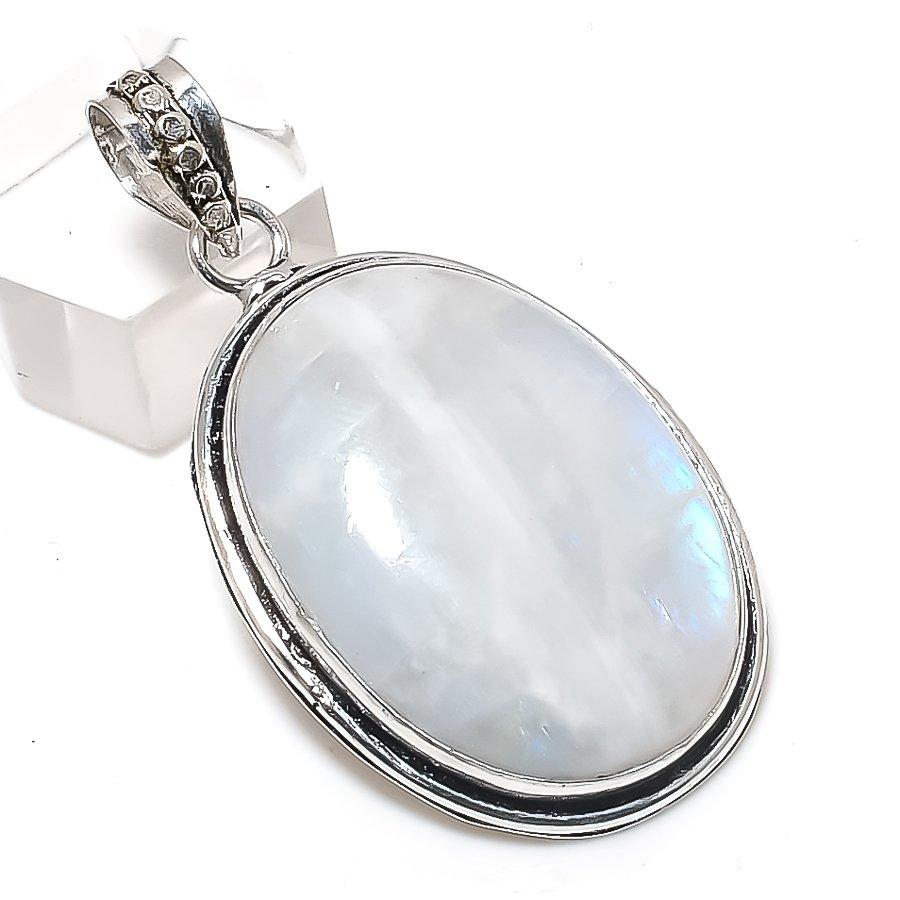 

Natural Moonstone Gemstone 925 Sterling Silver Jewelry Pendant 2.05 F6c31
