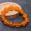 Natural Baltic Amber Gemstone Handmade Cuff Adjustable ETC-9792