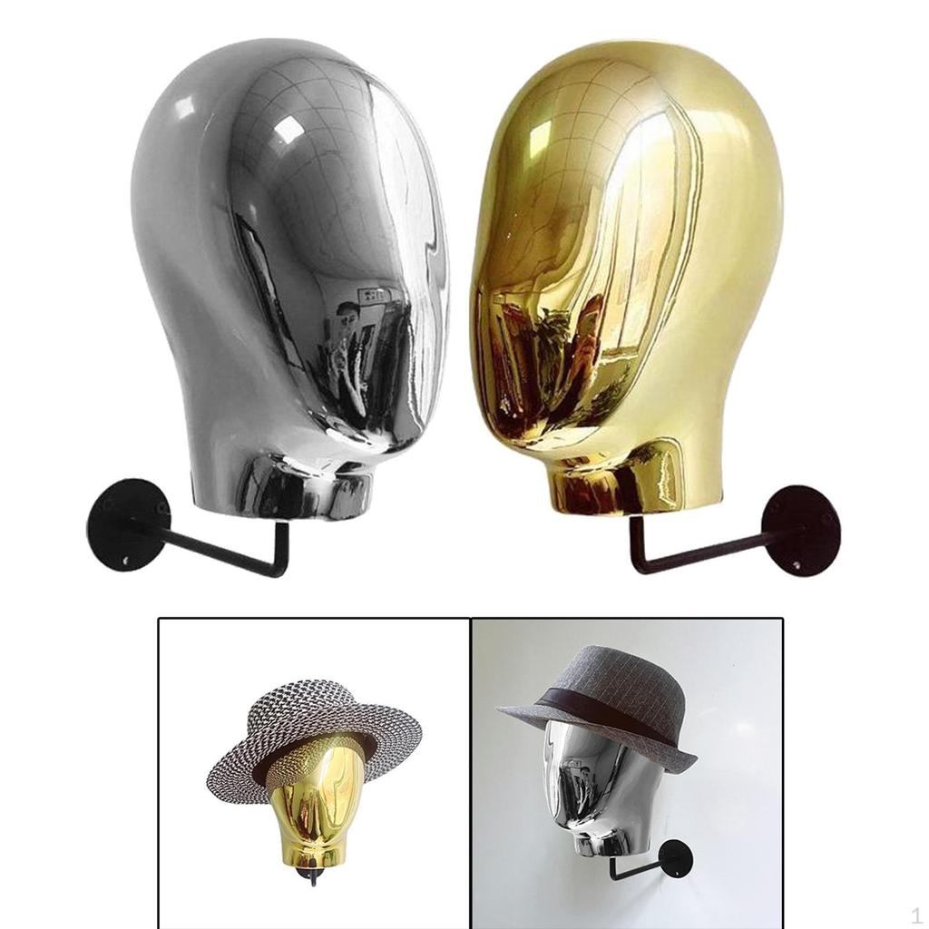 2Pieces Hat Rack In Wall Mounted, Metal Decorative Vintage Style Display Stand for Salon Shop Hats