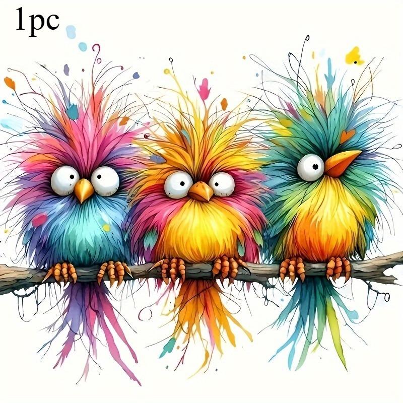 

1 шт. Мультяшні пташки Вінілові наклейки Барвисті фентезійні тварини Задні наклейки для ноутбуків, мобільних телефонів, мотоциклів, вікон, стін Декор