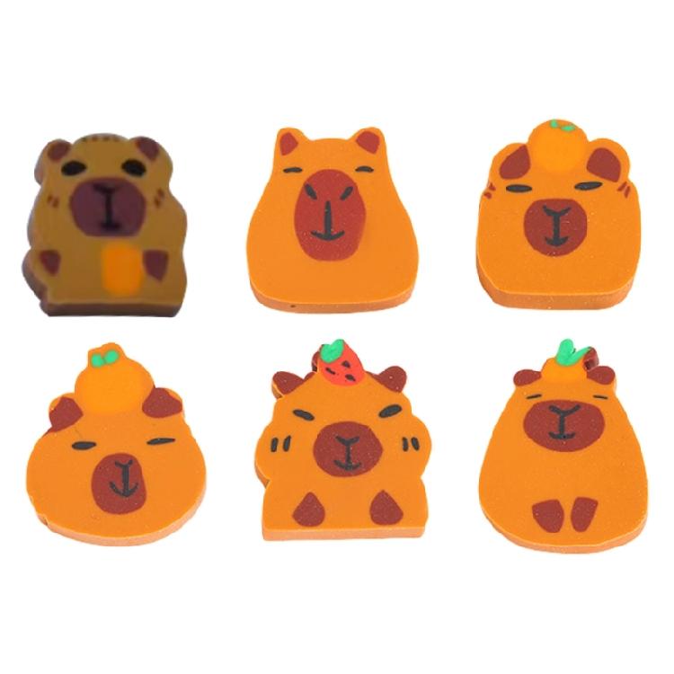 10 Pcs Capybara Erasers Funny Pencil Erasers Lovely Animal Eraser Back to School Erasers Prizes Gift for Classroom