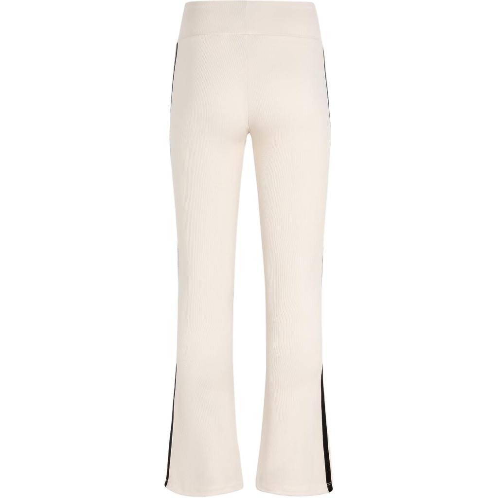 Adidas Originals Knit Logo Stripe Comfortable Versatile Slim Fit Knit Sports Pants Women Bottoms White KC3131