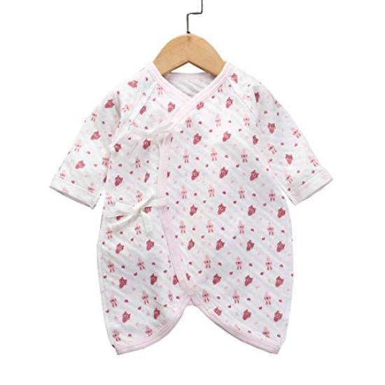 Baby Koi Baby Newborn Infant Combination Thick Long Sleeve Romper Coverall Print Rabbit and Strawberry 60cm Clothes, Undershirt, Autumn/Winter Set,