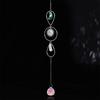 TikTok-Inspired Silver Crystal Wind Chimes with Stars, Moon, and Sun Catcher