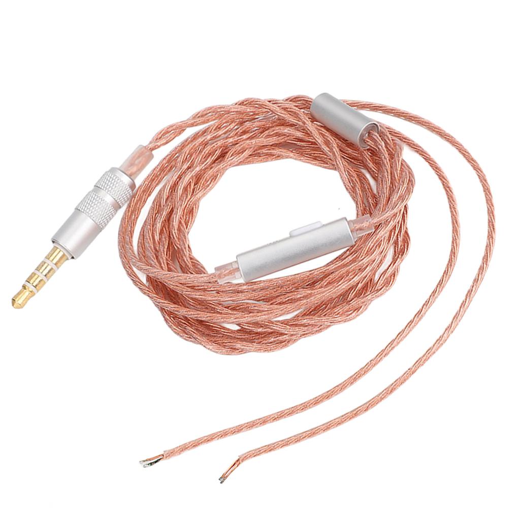 3,5 mm Kopfhörer-Audiokabel Rauschunterdrückung 1,2 Meter DIY Ersatz-Kopfhörerkabel mit Mikrofon für Mobiltelefone Tablets