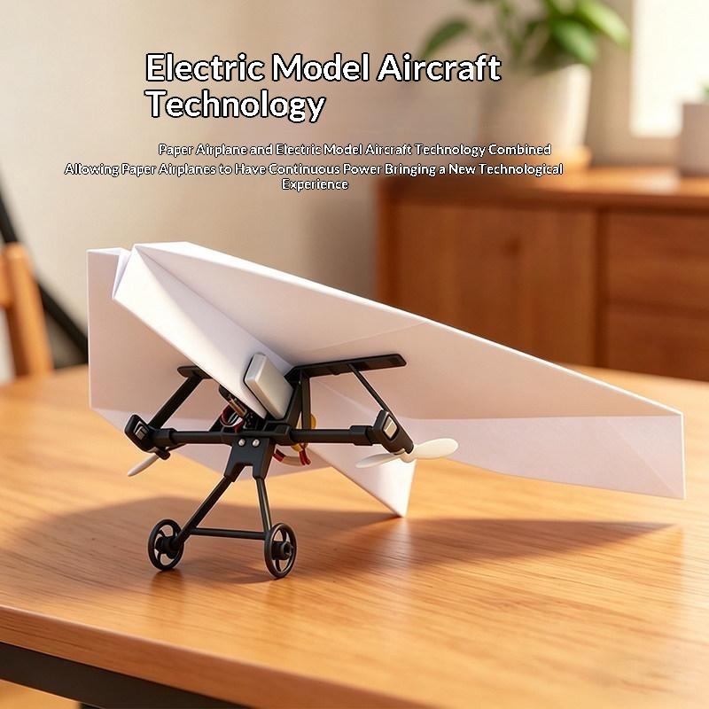 Remote Control Paper Airplane Kit With Gyro Stabilizer Diy Electric Rc Plane Power Module Paper Aircraft Transmitter Component