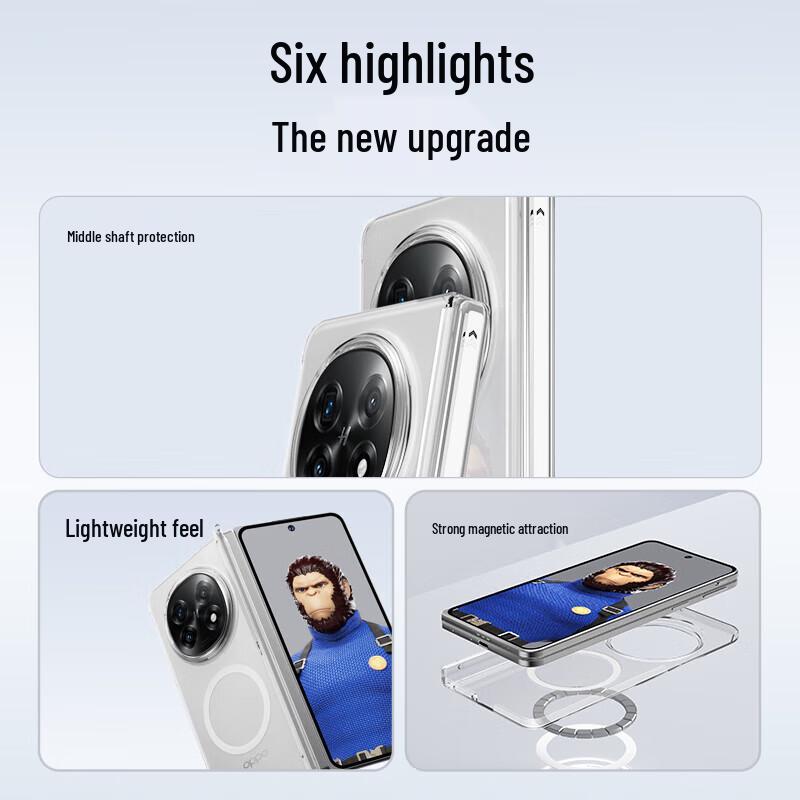 OPPO Find N5 Clear Magnetic Shockproof Phone Case