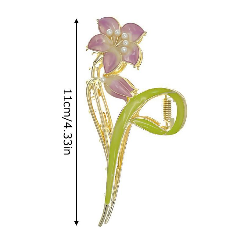 1PC Temperament Grab Clip Gardenia Back Of Head Grab Clip Tulip Shark Clip Large Sweet Super Fairy Premium Multi-Coloured