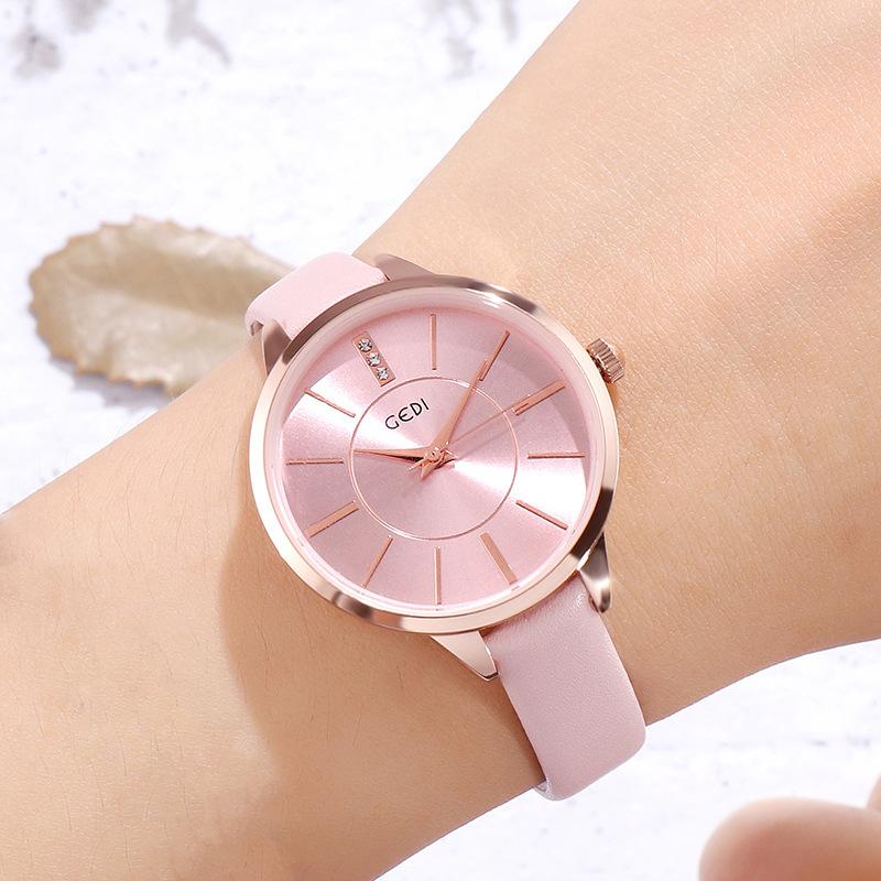 Stylish Simple Scale Women'S Watch Two-Pin Couple Casual Quartz Watch