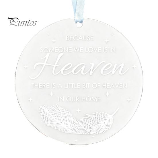 Acrylic Round Pendant Decorations 2D Christmas Hanging Ornaments, Santa Snowflake Reindeer Festive Party Supplies for Tree Decorations, Reusable