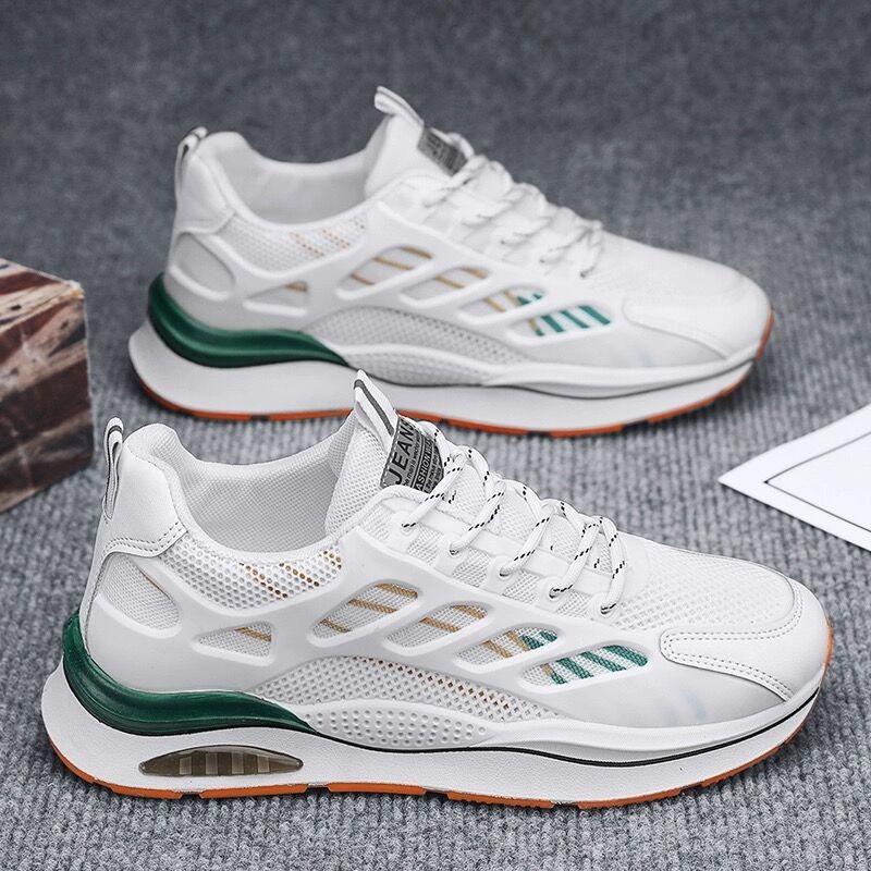 Autumn men's shoes new breathable mesh shoes men's trend versatile white shoes platform sports casual dad trendy shoes