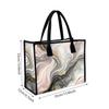 Marble Pattern Tote Bag Stylish Casual Daily Shopping Handbag for Women Portable Large Capacity Commuting Shoulder Bag