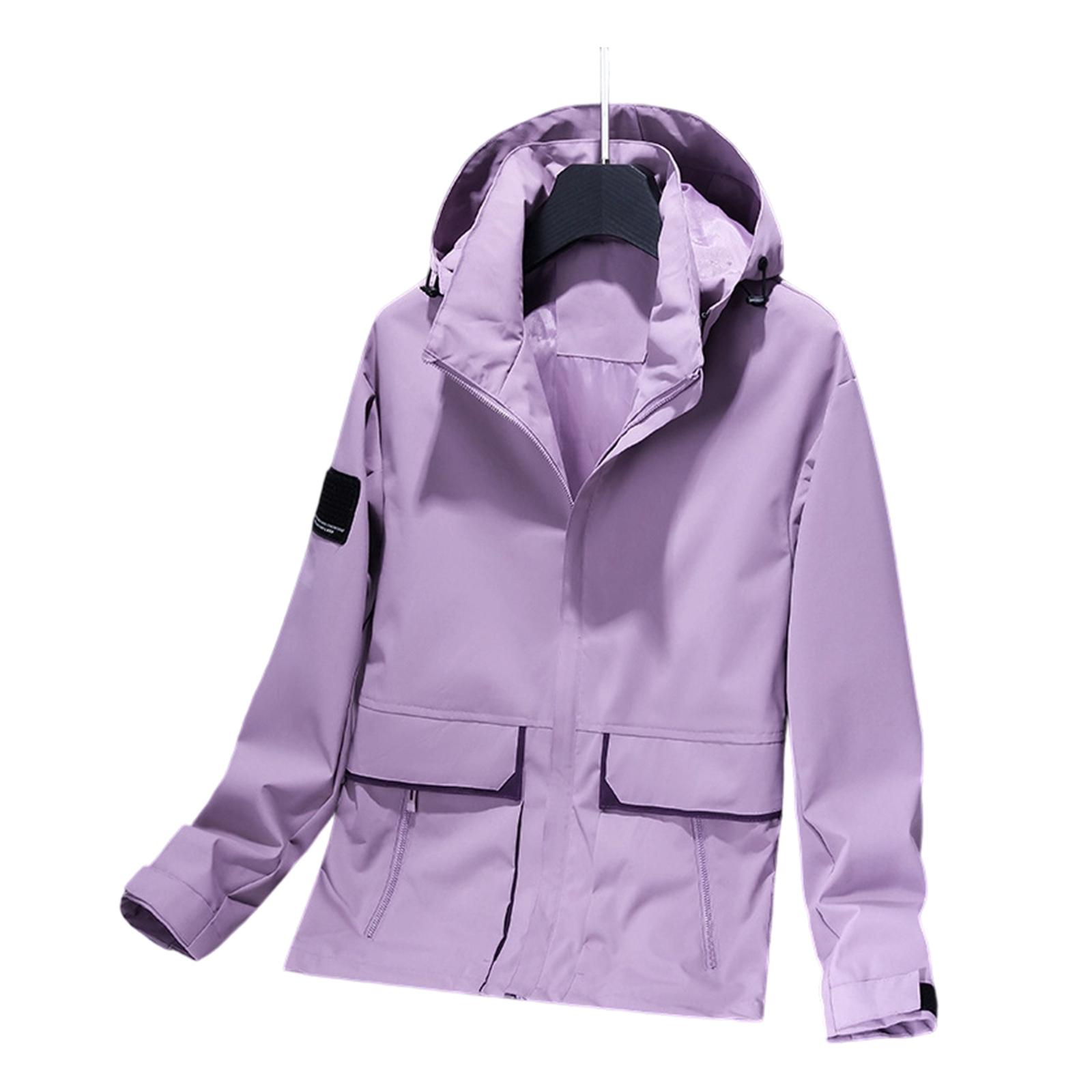 

Женские модные и удобные уличные ветрозащитные куртки XL фиолетовый