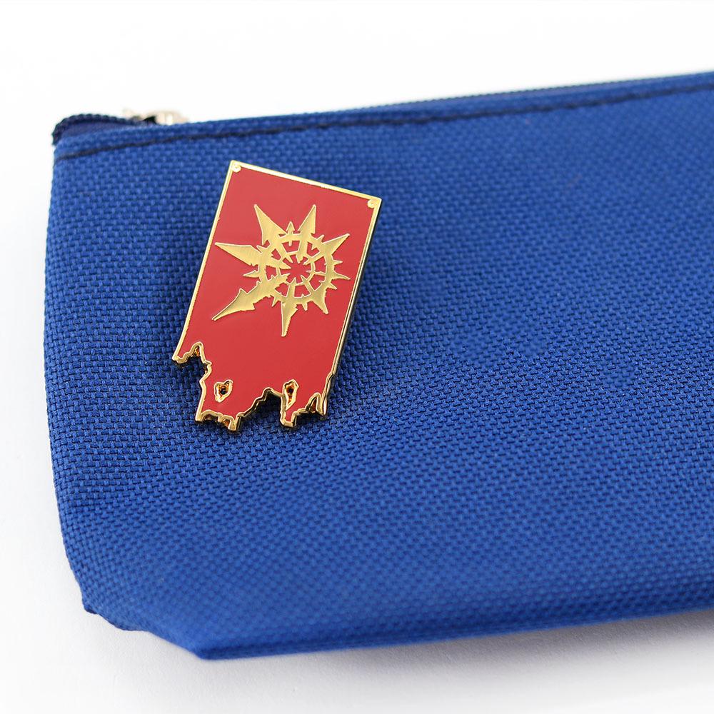 Chaos Vier Götter Emaille-Anstecknadel - Sci-Fi Spiel Abzeichen Reversbrosche, Gamer Geschenk Zubehör