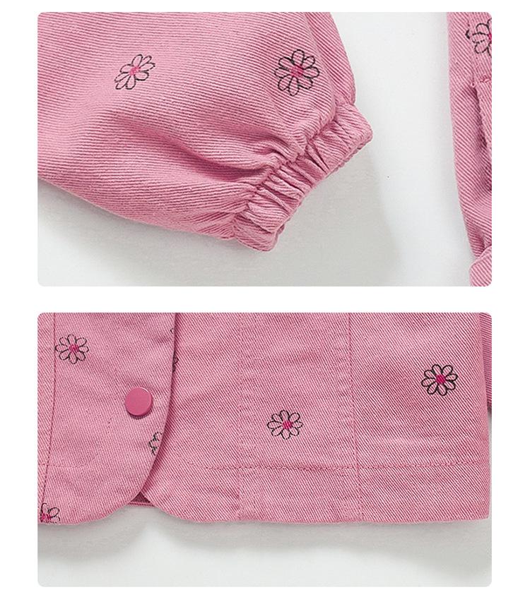 Floral Print Jacket & Pants Set for Girls - Spring/Autumn Casual Wear