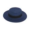 Beach Hat with Wrap-Around Brim, UV Protection Breathable Natural Straw Hat, Flat Top Summer Sun Hat for Beach Vacation Tropical Travel Outdoor