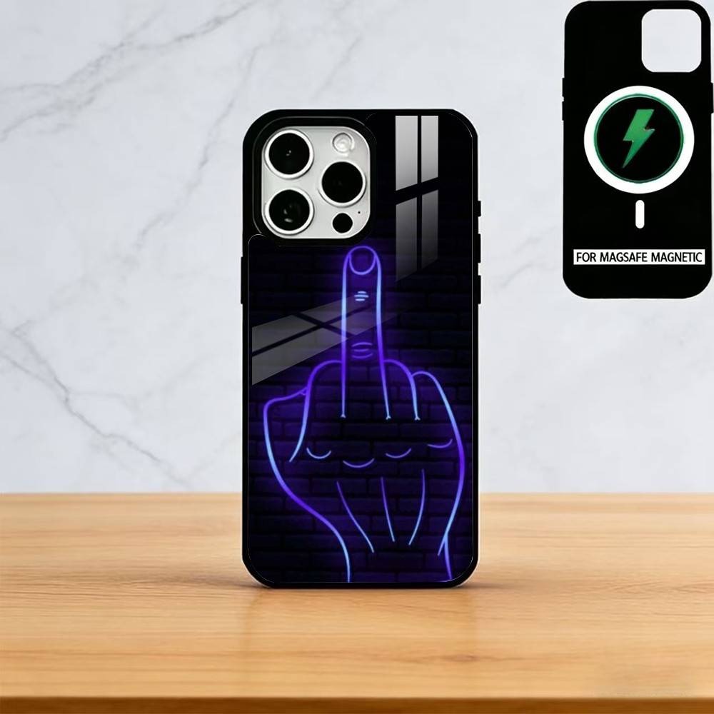Hand Gesture Phone Case For iPhone17,16,15,14,13,12,11 Plus,Pro Magnetic For Magsafe Wireless Charging