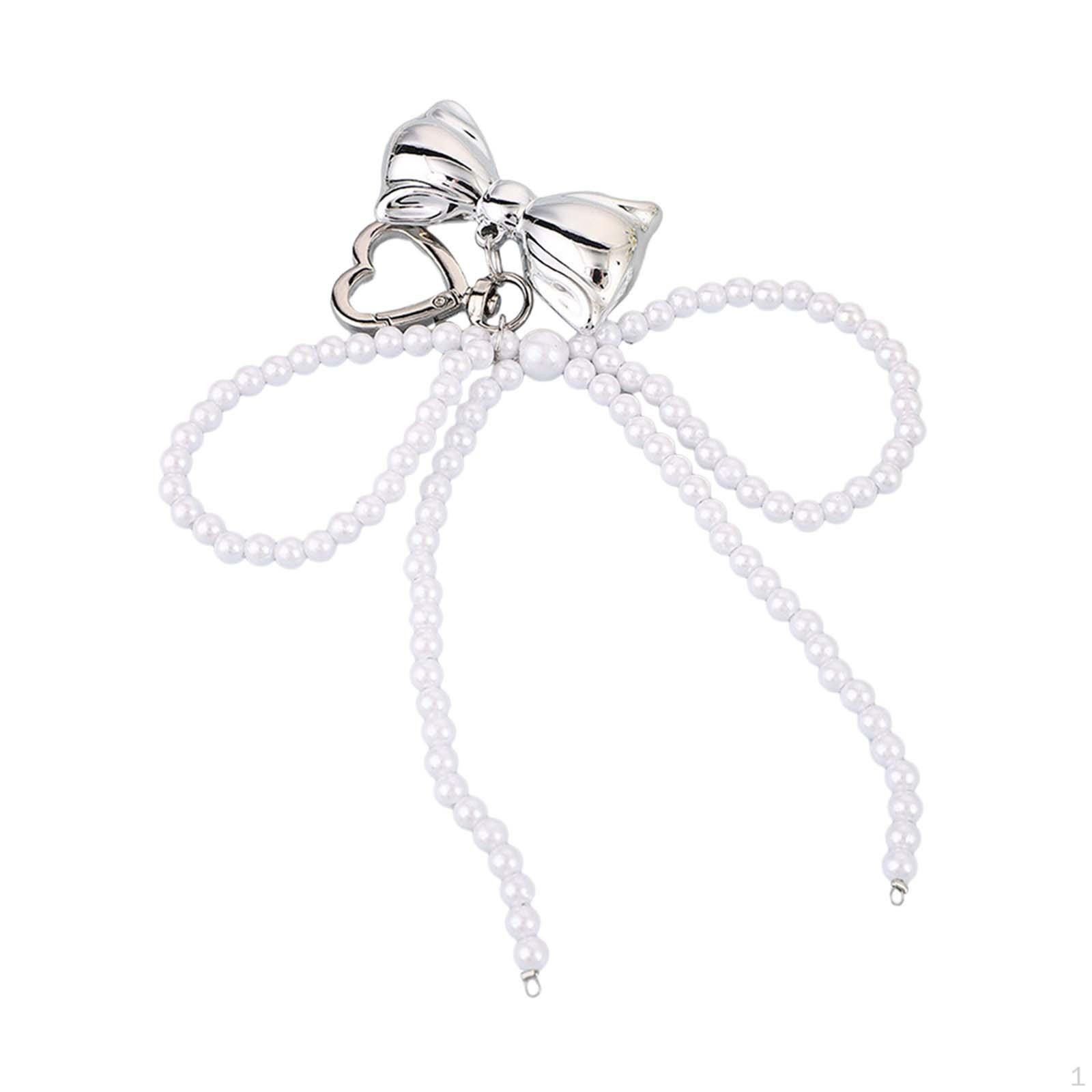 

Брелок с бисером в виде банта, брелок, браслеты, подвески для кошелька, рюкзака, сумки white