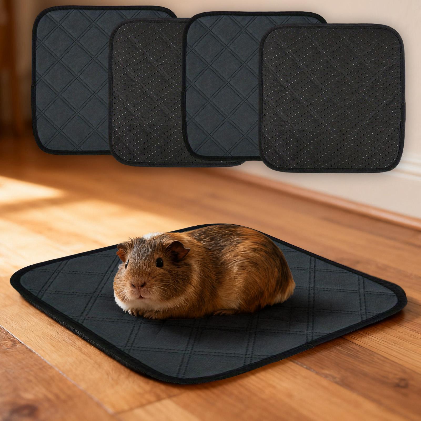 

Cage Liners For Small Animals 4 Pieces Absorbent Training Sleeping Mat Washable Bedding Pads For Small Animal Bunny Hamster China Mainland