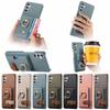 Ring Holder Leather Wallet Case for Samsung Galaxy S24 Ultra S25 Plus S23 FE S22 A06 A16 A36 A56 A15 A35 A55 Card Solt Cover