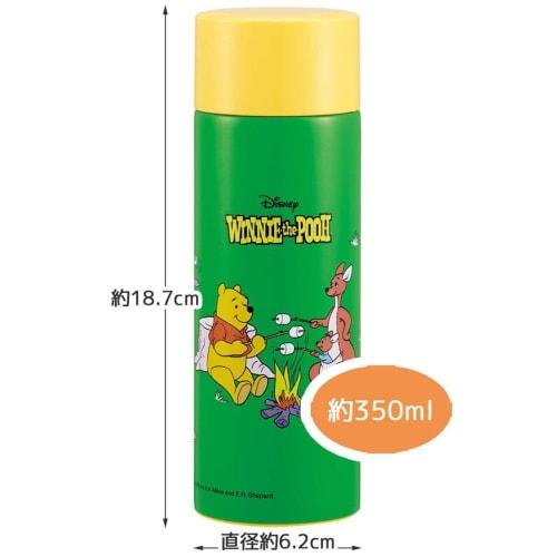 Skater Stainless Steel Mug Bottle, 350ml, Insulates Hot and Cold Water, Vacuum Insulated, Disney Retro Pooh Winnie the Pooh Design, SMBC4B-A