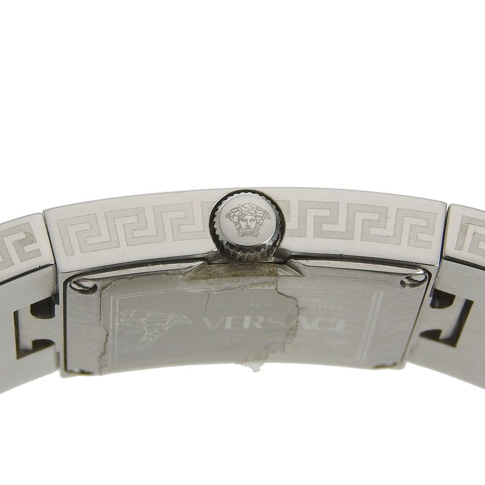 VERSACE Watches Silver/black blackDial Stainless Steel Quartz Analog display Women Used