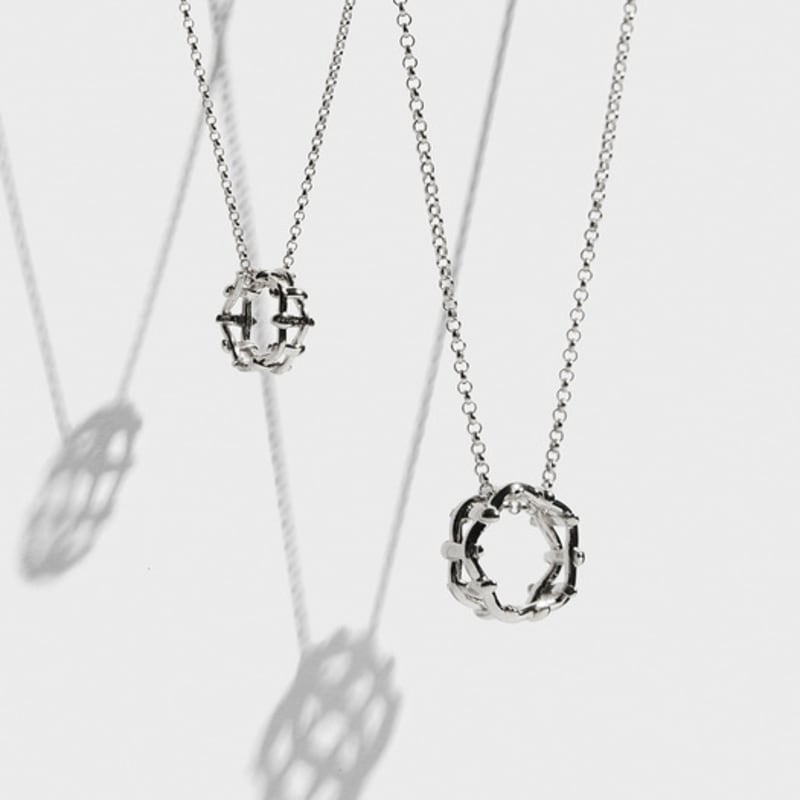 

BONAFIDE JEWELRY Multi Hash Tag Large Necklace (Silver) Silver