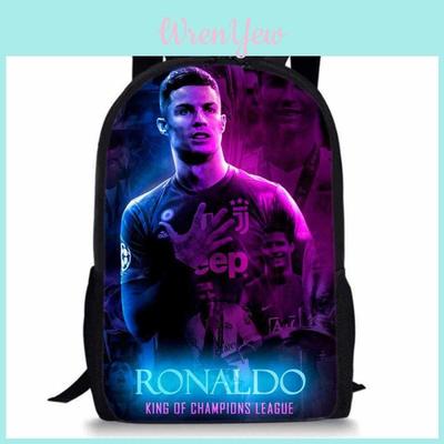 Cristiano Ronaldo Basketball Sports Backpack With Waterproof Polyester For Middle School Students