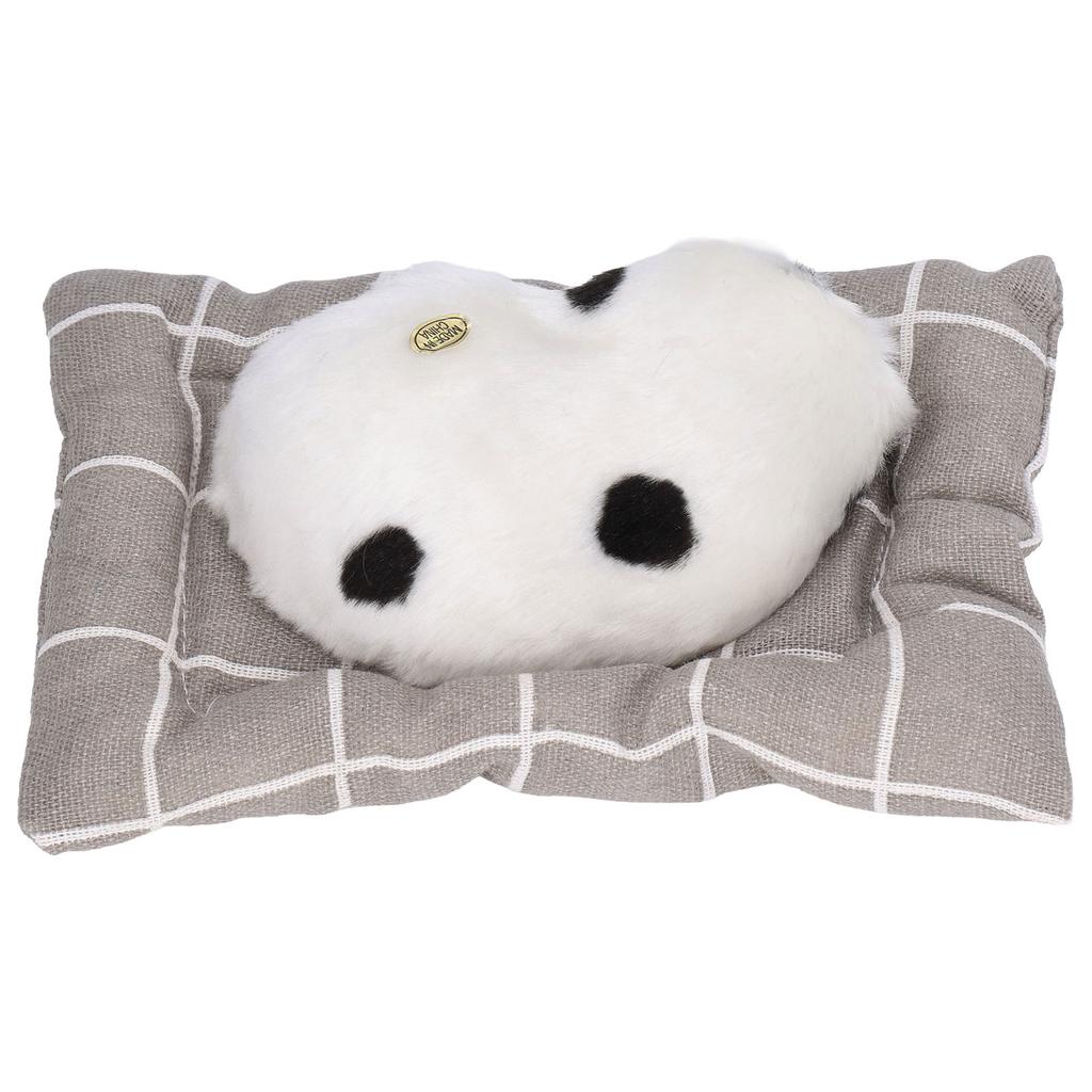 Make Sound Sleeping Dog Toy with Cloth Cushion Simulation Plush Dog Toy Small Dog Doll OrnamentsDalmatian
