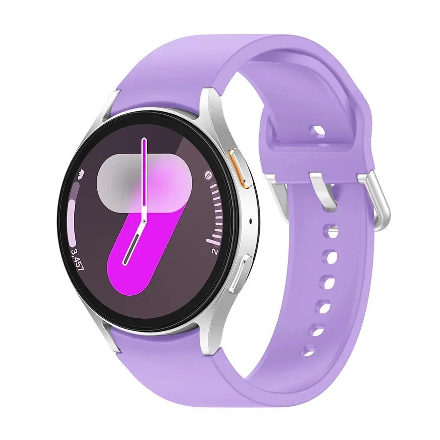 Silicone Strap For Samsung Galaxy Watch 7 6 5 4 44mm 40mm 5 45mm 20mm Bracelet Galaxy Watch6 4 Classic 47mm 43mm 46mm 42mm Band